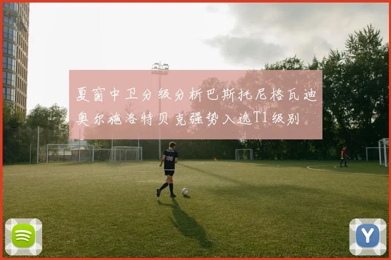 夏窗中卫分级分析巴斯托尼格瓦迪奥尔施洛特贝克强势入选T1级别
